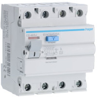 Дифференциальное реле HAGER 4р 63А 30мА 4М CD463J