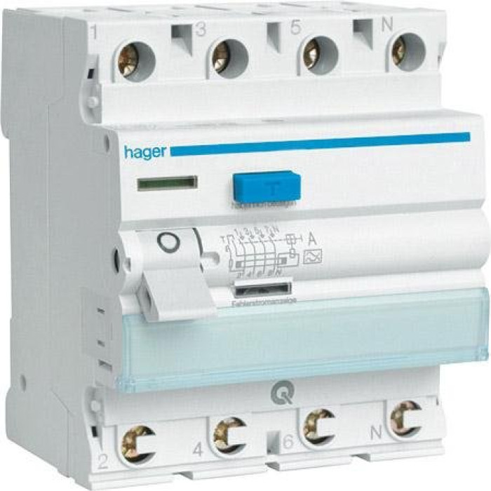 Диференціальне реле HAGER 4р 63А 300мА 4М CD464J