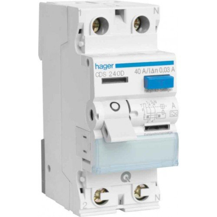 Диференціальне реле (ПЗВ) QC 2P 25A 30mA A CDS225D
