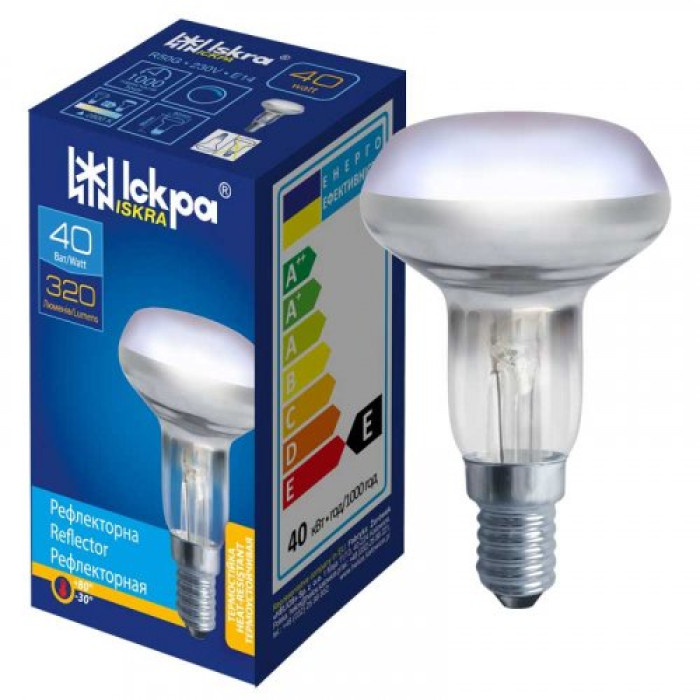 Лампа накаливания ДЗК R50 Искра 40W E14