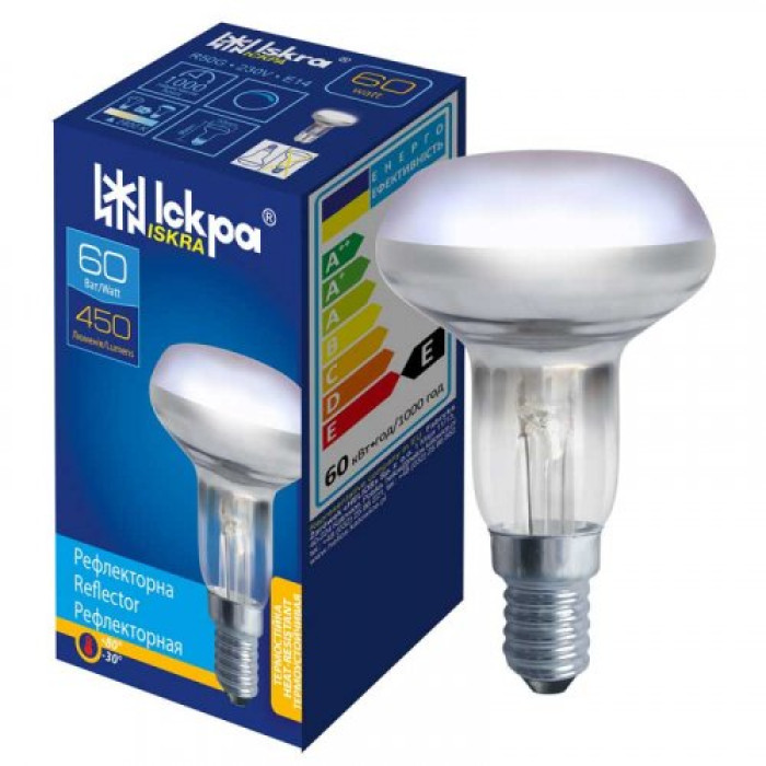 Лампа розжарювання ДЗК R50 Іскра 60W E14