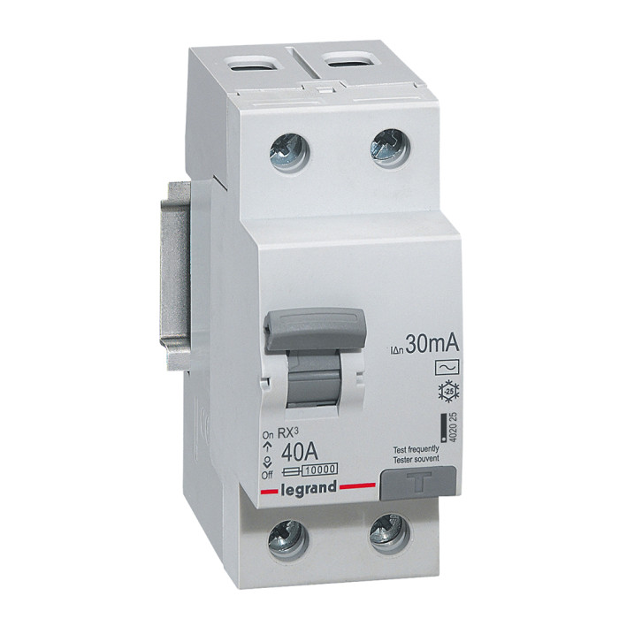 Диференційне реле Legrand RX3 402025 2P 40A 30мА тип AC