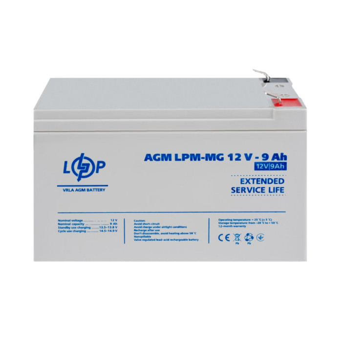 Аккумулятор мультигелевый LPM-MG 12V - 9 Ah