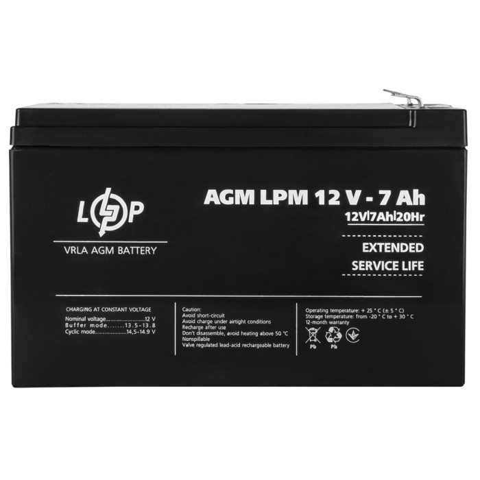 Акумулятор AGM LPM 12V - 7 Ah