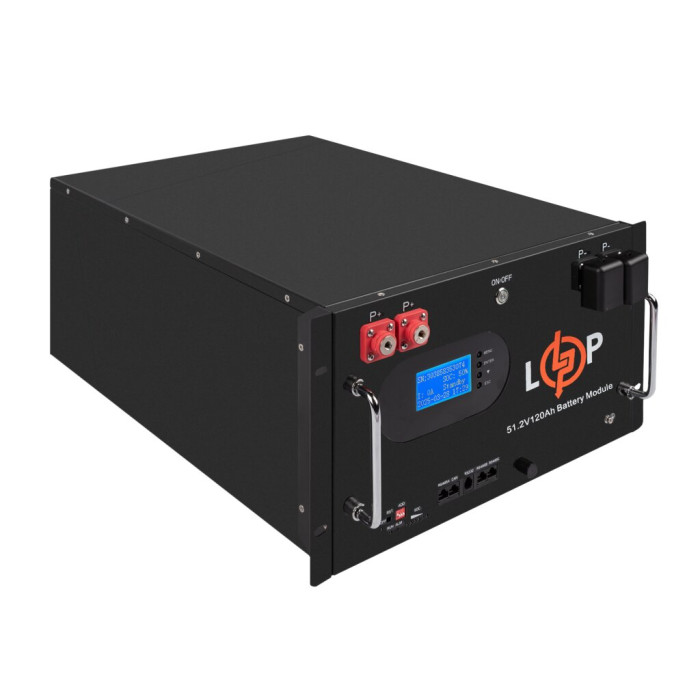 Аккумулятор LP LiFePO4 51,2V - 230 Ah (11776Wh) (Smart BMS 200A) с LCD RM AB RS485/CAN