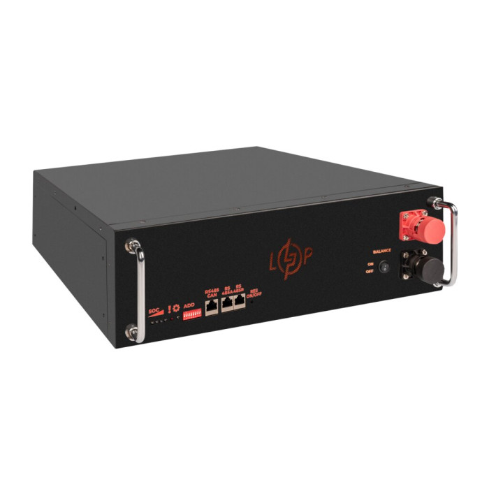 Аккумулятор LP LiFePO4 51,2V - 100 Ah (5120Wh) (BMS SP 100A/50А) RM RS485/CAN LCD BL