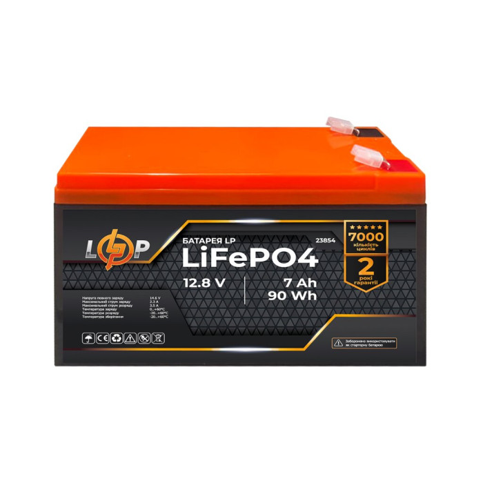 Акумулятор LP LiFePO4 12,8V - 7Ah (90Wh) Акумулятор LP LiFePO4 12,8V - 7Ah (90Wh)
