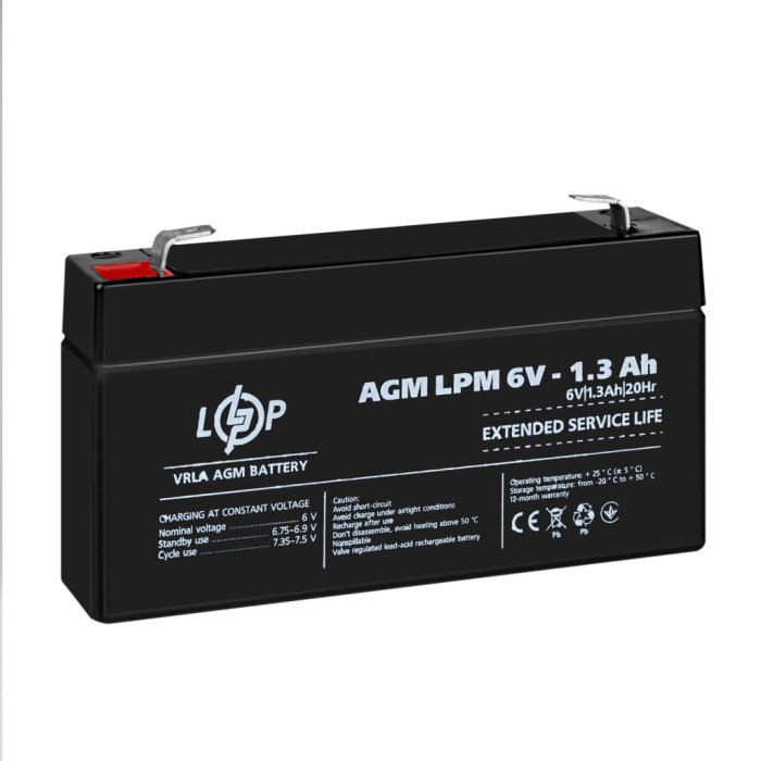 Аккумулятор AGM LPM 6V - 1.3 Ah