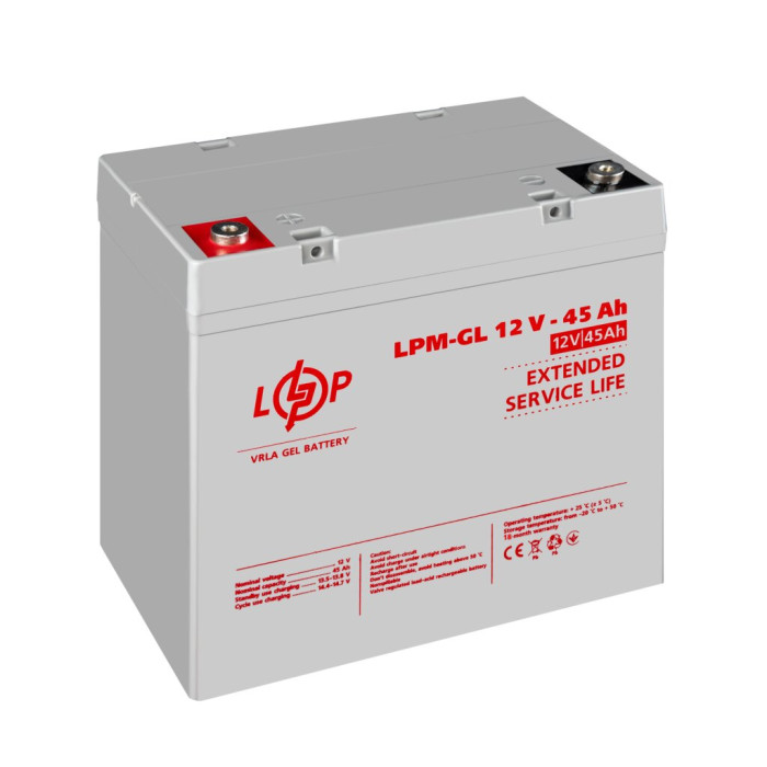 Аккумулятор гелевый LPM-GL 12V - 45 Ah