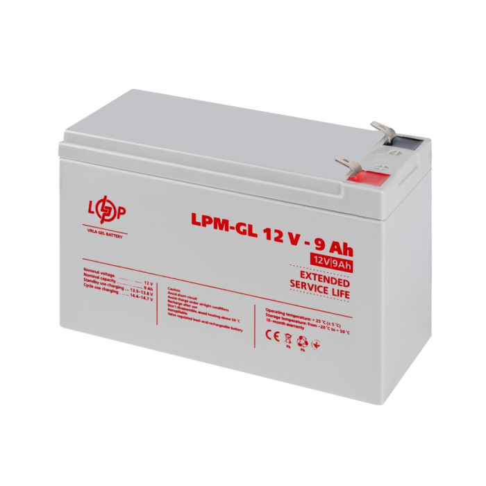 Аккумулятор гелевый LPM-GL 12V - 9 Ah