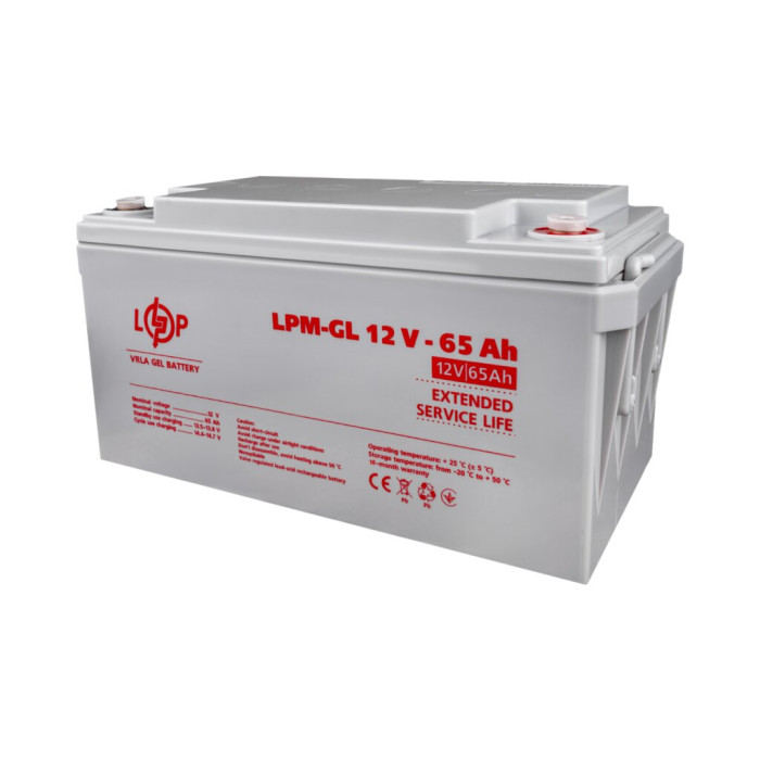 Аккумулятор гелевый LPM-GL 12V - 65 Ah