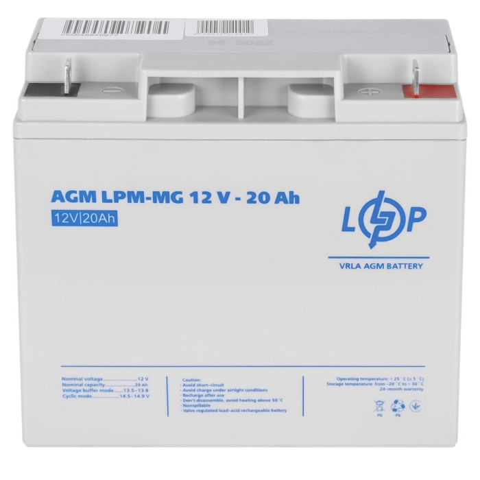 Акумулятор мультигелевий LPM-MG 12V - 20 Ah