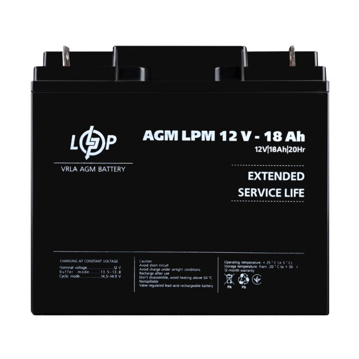 Аккумулятор AGM LPM 12V - 18 Ah Аккумулятор AGM LPM 12V - 18 Ah