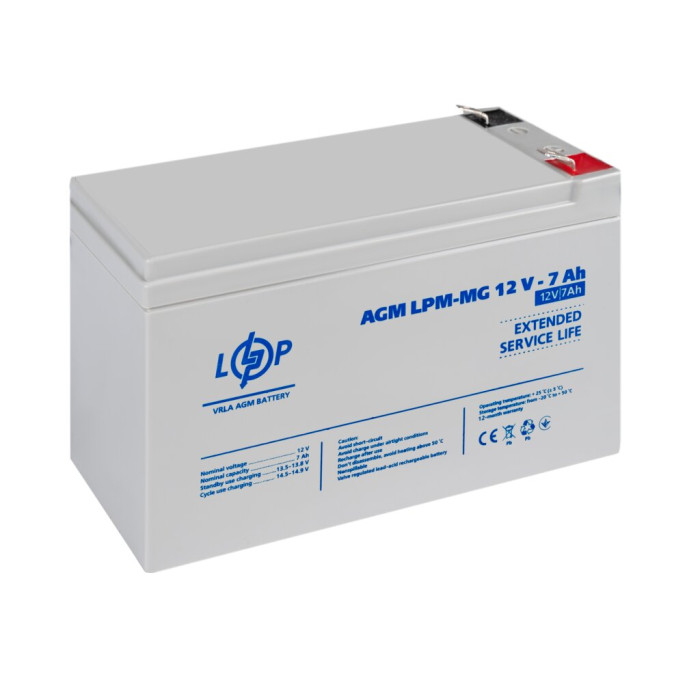 Аккумулятор мультигелевый LPM-MG 12V - 7 Ah