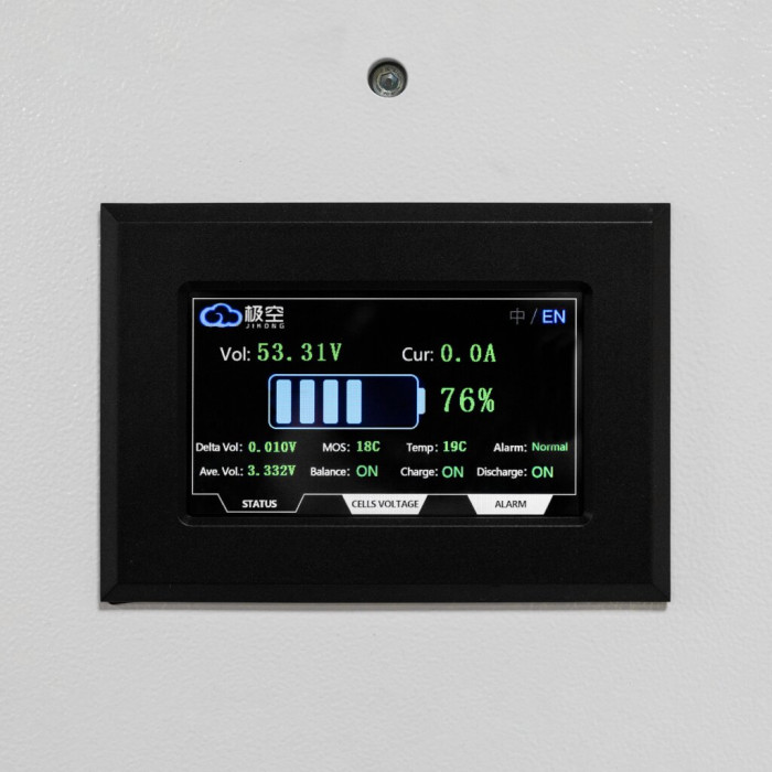 Аккумулятор LP LiFePO4 51,2V - 100 Ah (5120Wh) (BMS 100A/50А) металл LCD Smart RS485/CAN JK настенный