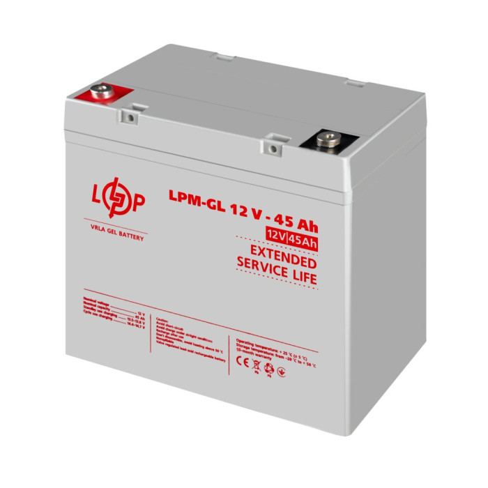 Аккумулятор гелевый LPM-GL 12V - 45 Ah