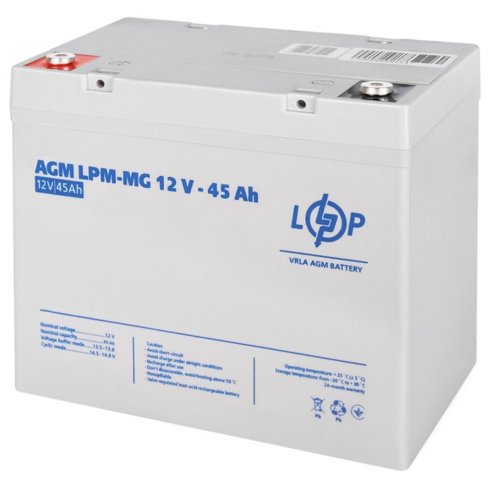 Акумулятор мультигелевий LPM-MG 12V - 45 Ah Акумулятор мультигелевий LPM-MG 12V - 45 Ah