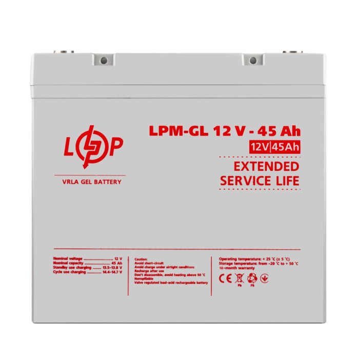 Аккумулятор гелевый LPM-GL 12V - 45 Ah Аккумулятор гелевый LPM-GL 12V - 45 Ah