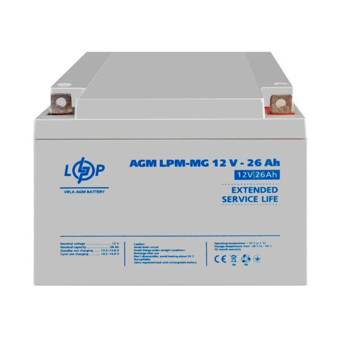 Аккумулятор мультигелевый LPM-MG 12V - 26 Ah