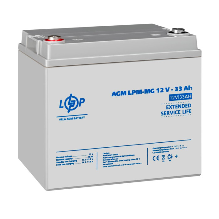 Аккумулятор мультигелевый LPM-MG 12V - 33 Ah