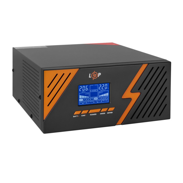 ДБЖ з правильною синусоїдою 12V LPM-PSW-1500VA (1050Вт) Black