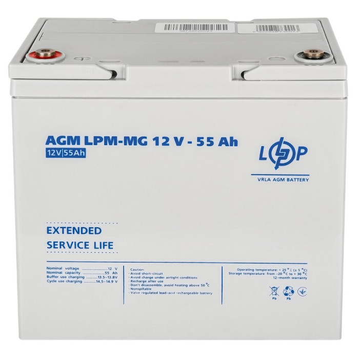 Аккумулятор мультигелевый LPM-MG 12V - 55 Ah