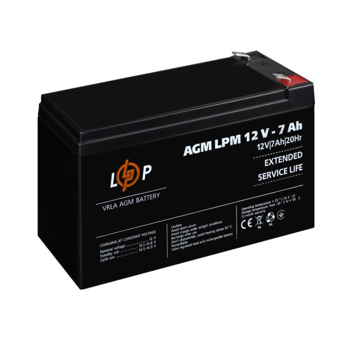 Аккумулятор AGM LPM 12V - 7 Ah
