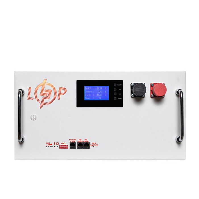Аккумулятор LP LiFePO4 51,2V - 230 Ah (11776Wh) (BMS SP 200A/100А) RM RS485/CAN LCD WH