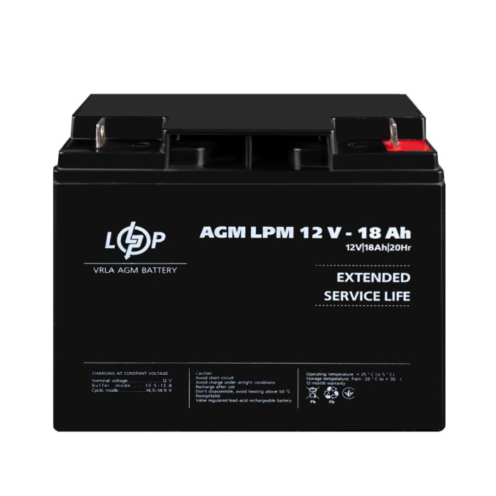 Аккумулятор AGM LPM 12V - 18 Ah