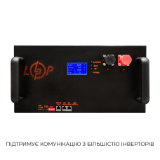 Аккумулятор LP LiFePO4 51,2V - 160 Ah (8192Wh) (BMS 200A/100А) LCD металл RM Smart RS485/CAN