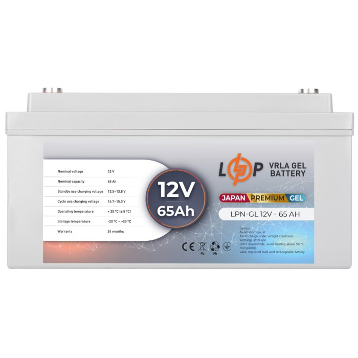 Гелевий акумулятор LPN-GL 12V - 65 Ah (JAPAN)
