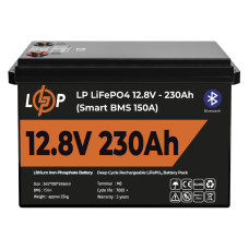 Аккумулятор LP LiFePO4 12V (12,8V) - 230 Ah (2944Wh) (Smart BMS 150А) с BT пластик