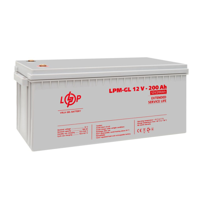 Аккумулятор гелевый LPM-GL 12V - 200 Ah