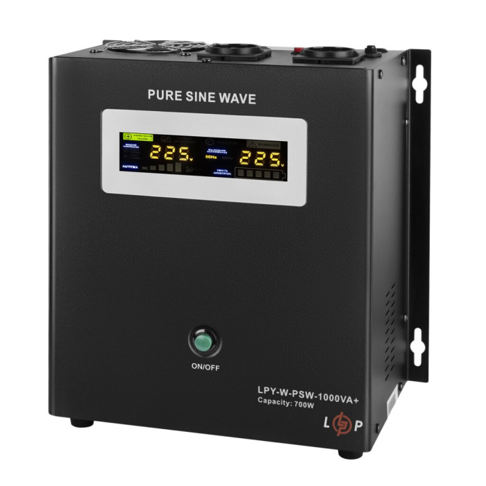 ИБП с правильной синусоидой 12V LPY-W-PSW-1000VA+(700Вт)10A/20A