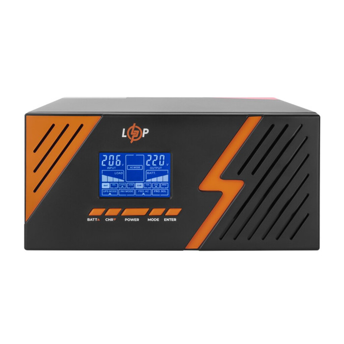 ДБЖ з правильною синусоїдою 12V LPM-PSW-1500VA (1050Вт) Black