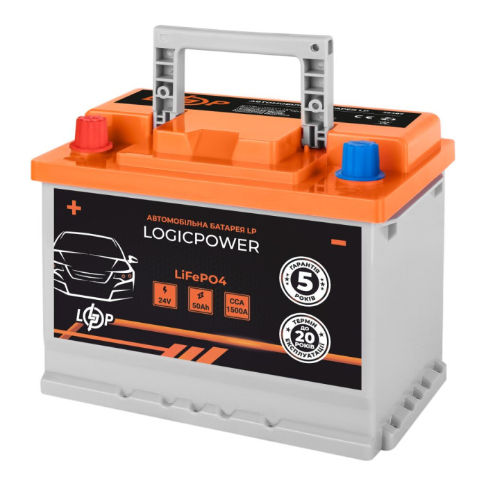 Автомобильный аккумулятор литиевый LP LiFePO4 24V - 50 Ah (+ слева) BMS 800А