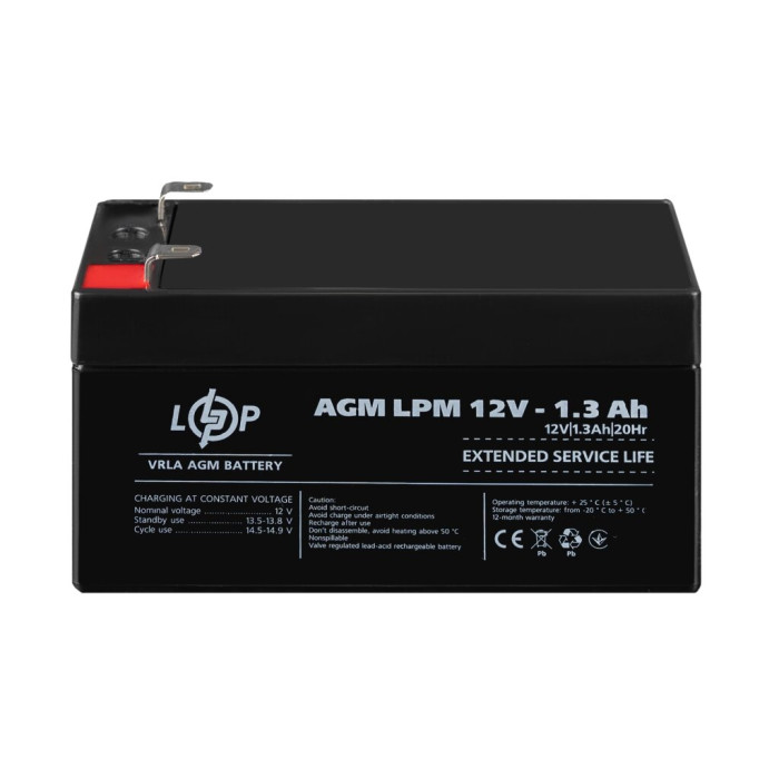 Аккумулятор AGM LPM 12V - 1.3 Ah