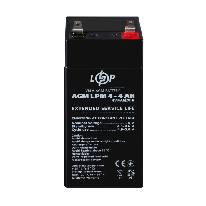 Аккумулятор AGM LPM 4V - 4 Ah