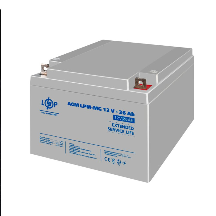 Аккумулятор мультигелевый LPM-MG 12V - 26 Ah