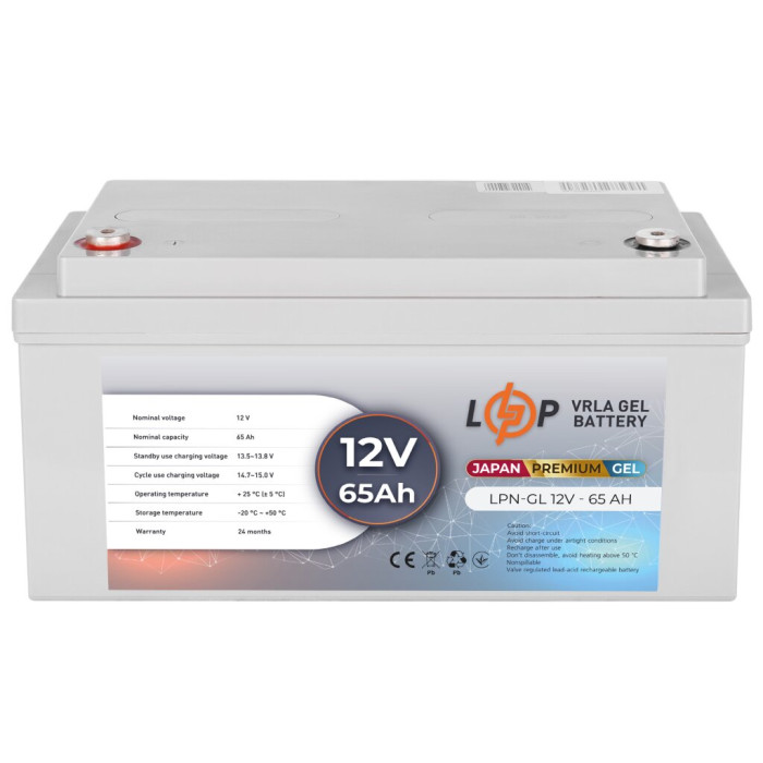 Гелевий акумулятор LPN-GL 12V - 65 Ah (JAPAN)