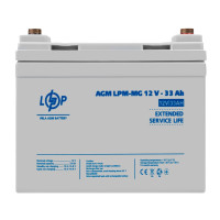 Акумулятор мультигелевий LPM-MG 12V - 33 Ah + праворуч
