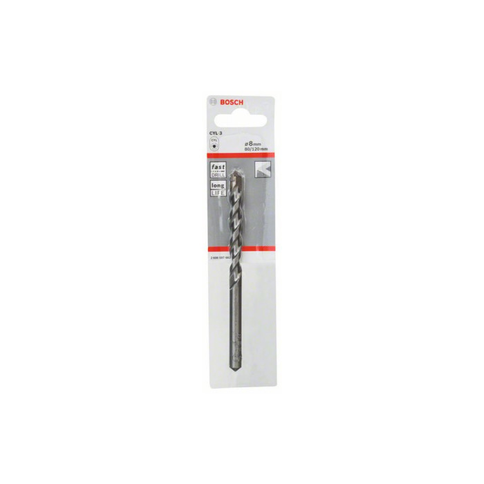 Свердло для бетону Bosch CYL-3, 8×80×120 мм SilverPercussion