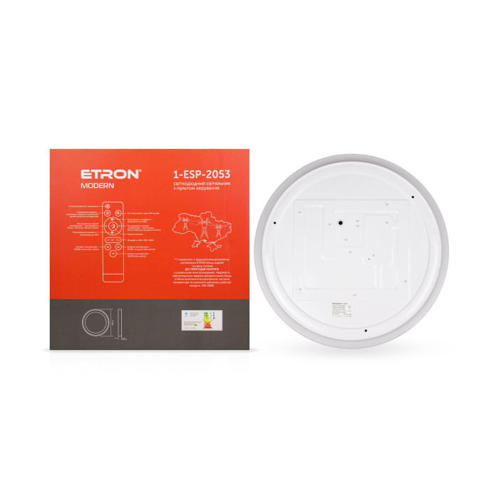 Світлодіодний світильник Smart MODERN 1-ESP-2053 72W Black&White IP20 ETRON