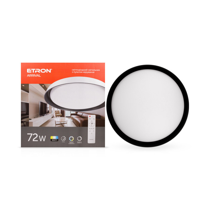 Світлодіодний світильник Smart ARRIVAL 1-ESP-2050 72W Black&White IP20 ETRON