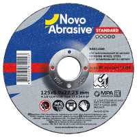 Круг шлифовальный для металла NovoAbrasive STANDARD 27 14А 125 6,0 22,23 NAB12560