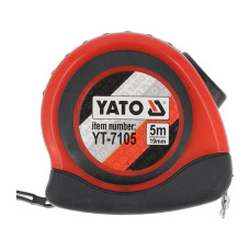 YT-7105 Рулетка с магнитным наконечником и нейл. покрытием, b=19 мм, l=5 м