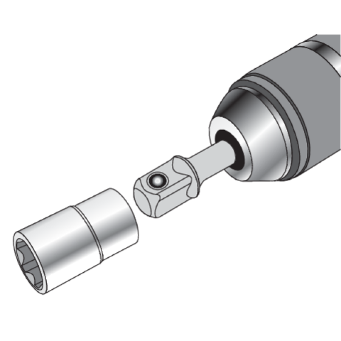 Набор переходников SDS+ YATO 1/4", 3/8", 1/2" 3 шт (YT-04686)