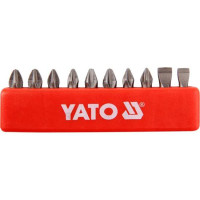 Набор бит YATO SL5 SL6 PH1/1 PH2/2 PZ1/1 PZ2/2 25мм 10шт (YT-0482)