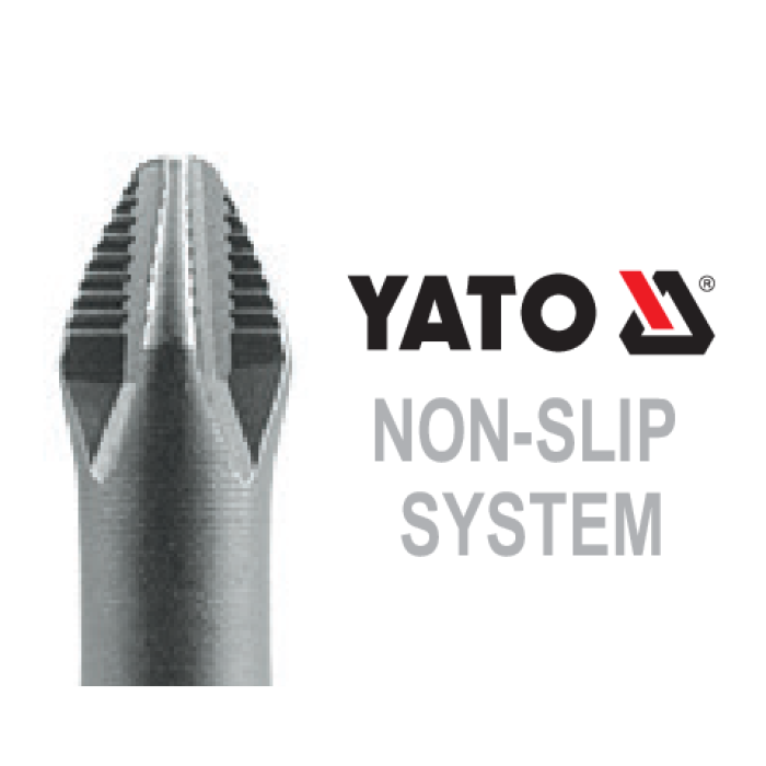 Набор бит YATO SL5 SL6 PH1/1 PH2/2 PZ1/1 PZ2/2 25мм 10шт (YT-0482)
