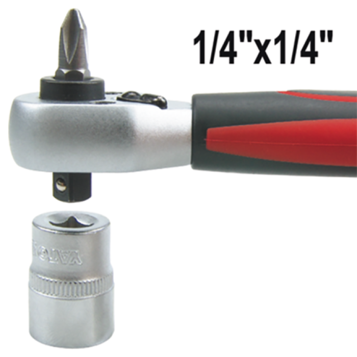 Трещотка YATO 72 зубца 1/4" 136 мм (YT-0331)